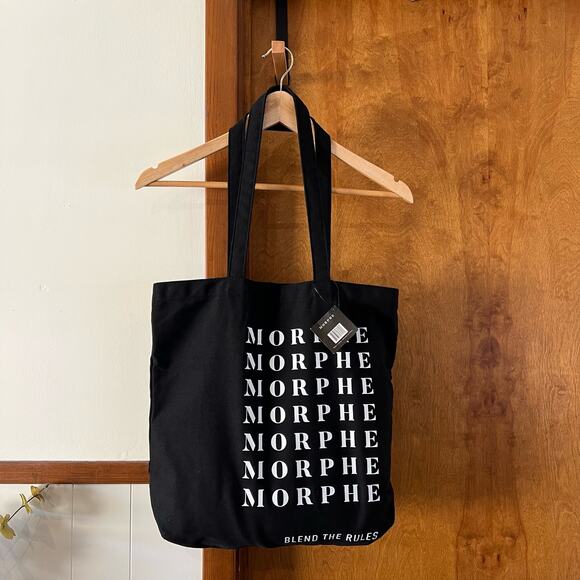 MORPHE x JAMES CHARLES NWT Blend the Rules Tote Bag Black‎ White Reusable - Picture 2 of 10